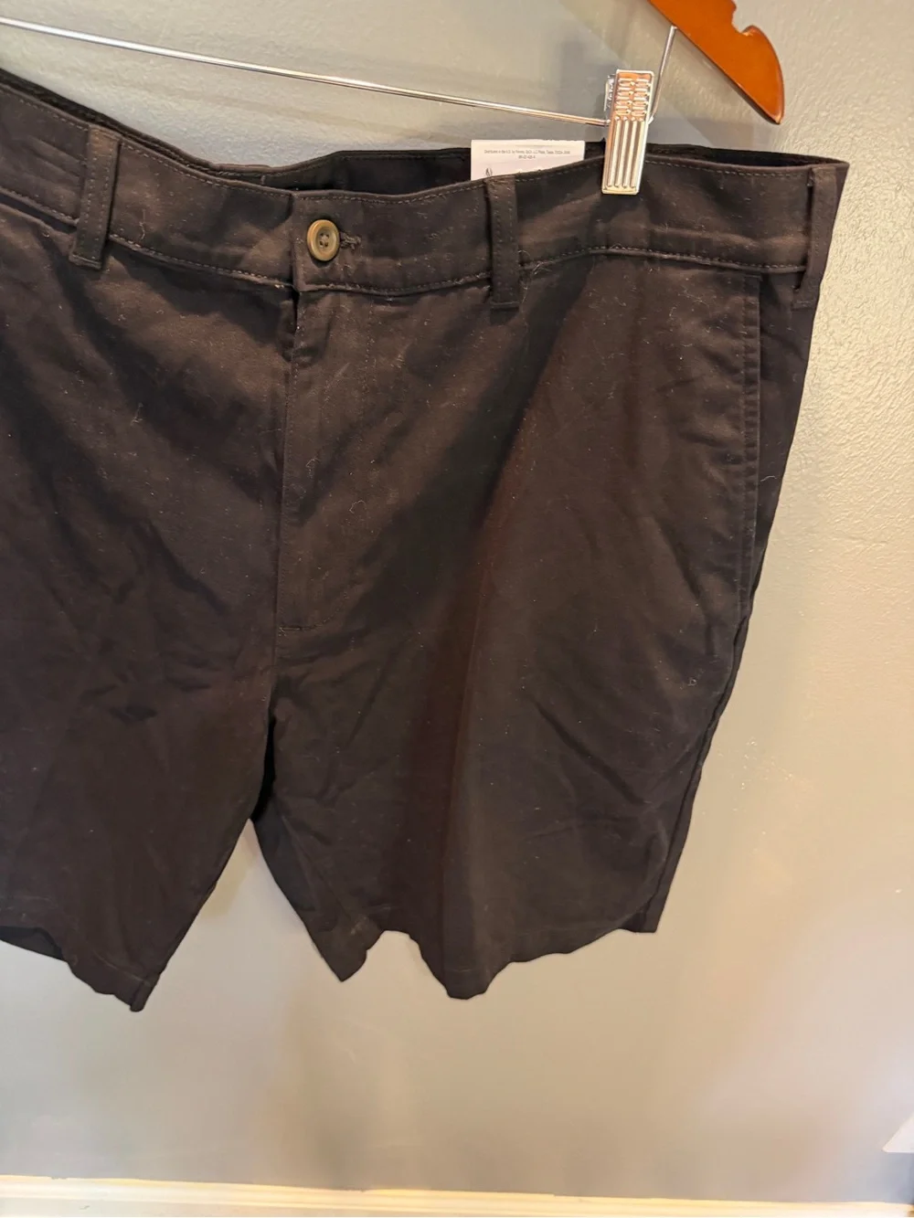 St. John's Bay Black Flat Front Men's Shorts